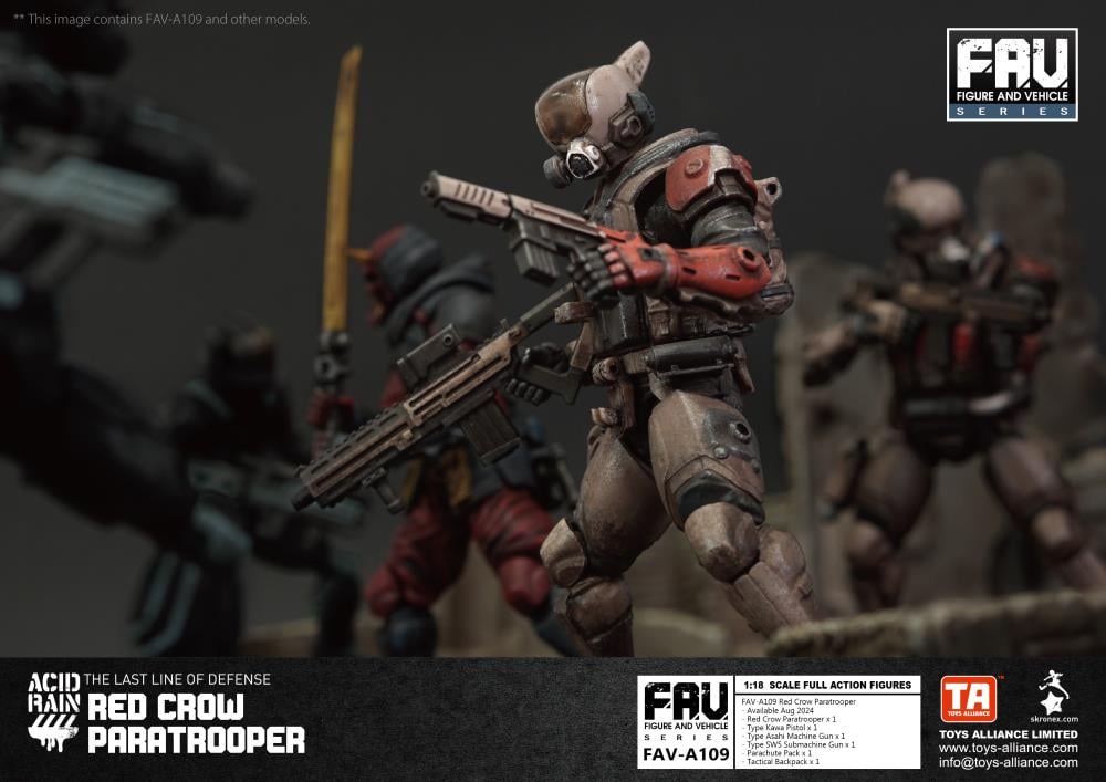 Acid Rain FAV-A109 Red Crow Paratrooper Action Figure Gallery Image 14