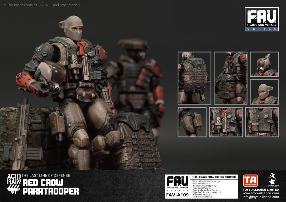 Acid Rain FAV-A109 Red Crow Paratrooper Action Figure Gallery Image 12