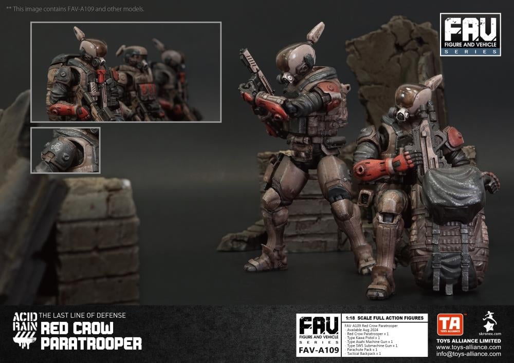 Acid Rain FAV-A109 Red Crow Paratrooper Action Figure Gallery Image 13