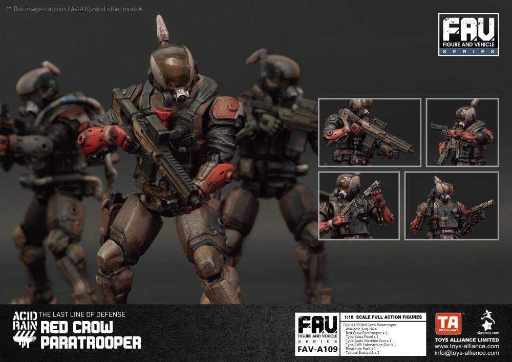 Acid Rain FAV-A109 Red Crow Paratrooper Action Figure Gallery Image 11