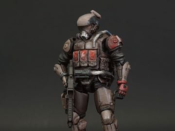 Acid Rain FAV-A110 Red Crow Hazmat Ronin Action Figure