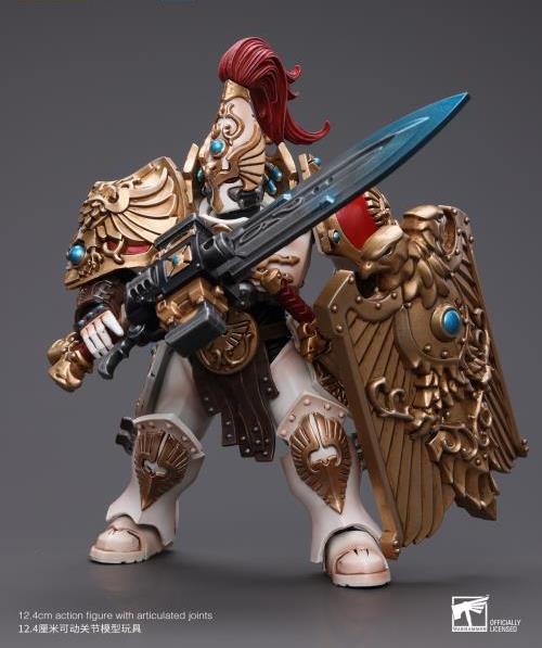 Warhammer 40K Adeptus Custodes Solar Watch Custodian Guard with Sentinel Blade and Praesidium Shield 1/18 Scale Action Figure Gallery Image 6