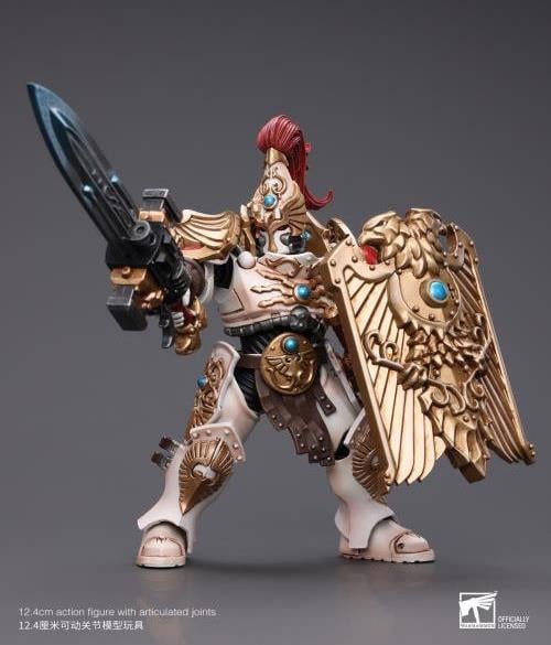 Warhammer 40K Adeptus Custodes Solar Watch Custodian Guard with Sentinel Blade and Praesidium Shield 1/18 Scale Action Figure Gallery Image 7