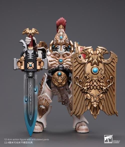 Warhammer 40K Adeptus Custodes Solar Watch Custodian Guard with Sentinel Blade and Praesidium Shield 1/18 Scale Action Figure Gallery Image 3