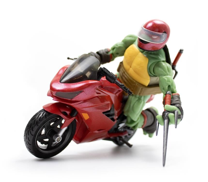 Teenage Mutant Ninja Turtles BST AXN Raphael (IDW) and Sport Bike (Metallic Candy Coat) Set Gallery Image 6