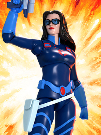 G.I. Joe ULTIMATES! Baroness (DIC Dark Blue) Action Figure Gallery Image 2