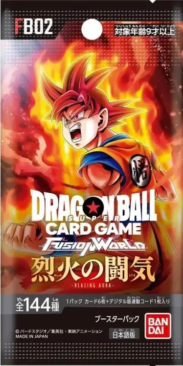 Dragon Ball Super Trading Card Game Fusion World FB02 Blazing Aura Box of  24 Booster Packs