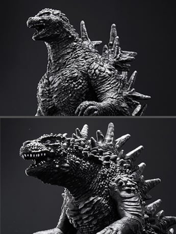 Image of Godzilla Minus One Movie Monster Series Godzilla (Odo Island Form) & Legendary Godzilla (Minus Color Ver.) Exclusive Figure Two-Pack
