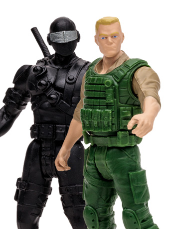 G.I. Joe Page Punchers Duke and Snake Eyes 3" Figure Two-Pack with Comic Gallery Image 2