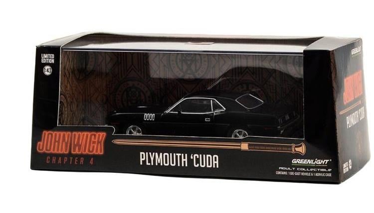 John Wick: Chapter 4 1971 Plymouth 'Cuda 1/43 Scale Model Gallery Image 4