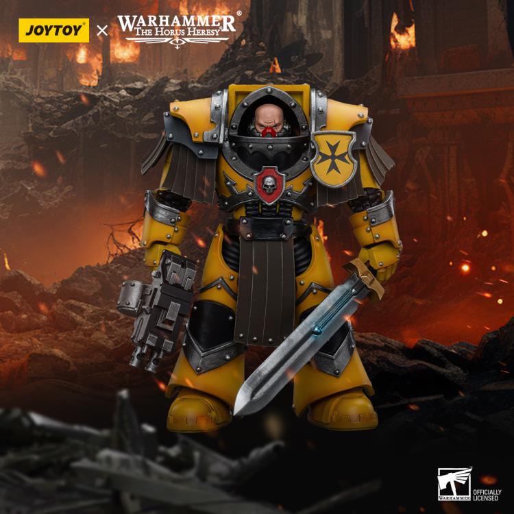Warhammer: The Horus Heresy Imperial Fists Legion Cataphractii Terminator Squad Legion Cataphractii Sergeant with Power Sword 1/18 Scale Action Figure Gallery Image 3