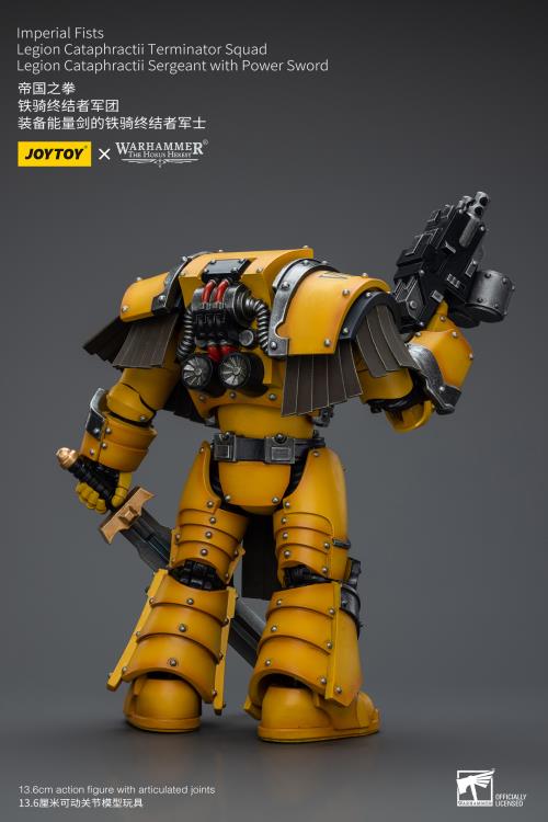 Warhammer: The Horus Heresy Imperial Fists Legion Cataphractii Terminator Squad Legion Cataphractii Sergeant with Power Sword 1/18 Scale Action Figure Gallery Image 6