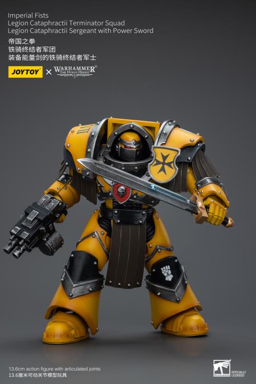 Warhammer: The Horus Heresy Imperial Fists Legion Cataphractii Terminator Squad Legion Cataphractii Sergeant with Power Sword 1/18 Scale Action Figure Gallery Image 8