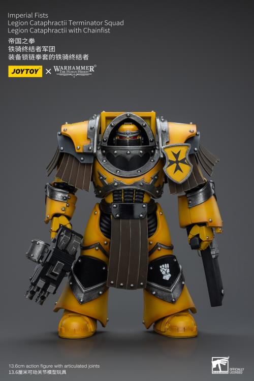 Warhammer: The Horus Heresy Imperial Fists Legion Cataphractii Terminator Squad Legion Cataphractii with Chainfist 1/18 Scale Action Figure Gallery Image 4