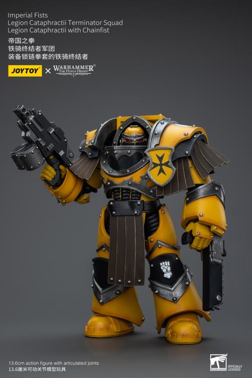 Warhammer: The Horus Heresy Imperial Fists Legion Cataphractii Terminator Squad Legion Cataphractii with Chainfist 1/18 Scale Action Figure Gallery Image 5