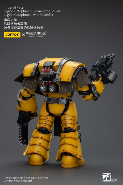 Warhammer: The Horus Heresy Imperial Fists Legion Cataphractii Terminator Squad Legion Cataphractii with Chainfist 1/18 Scale Action Figure Gallery Image 7
