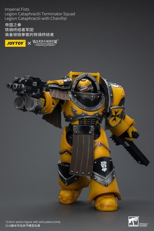 Warhammer: The Horus Heresy Imperial Fists Legion Cataphractii Terminator Squad Legion Cataphractii with Chainfist 1/18 Scale Action Figure Gallery Image 8