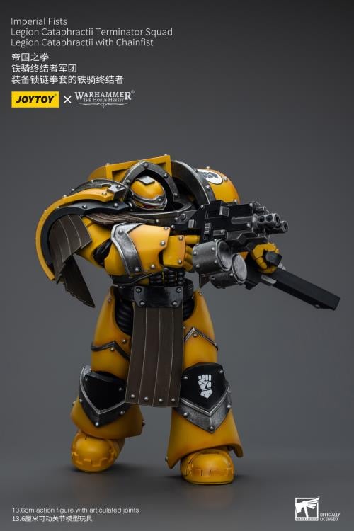 Warhammer: The Horus Heresy Imperial Fists Legion Cataphractii Terminator Squad Legion Cataphractii with Chainfist 1/18 Scale Action Figure Gallery Image 6