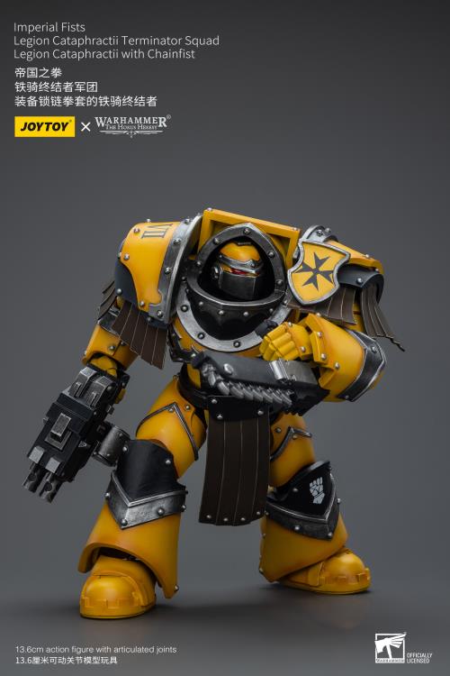 Warhammer: The Horus Heresy Imperial Fists Legion Cataphractii Terminator Squad Legion Cataphractii with Chainfist 1/18 Scale Action Figure Gallery Image 9