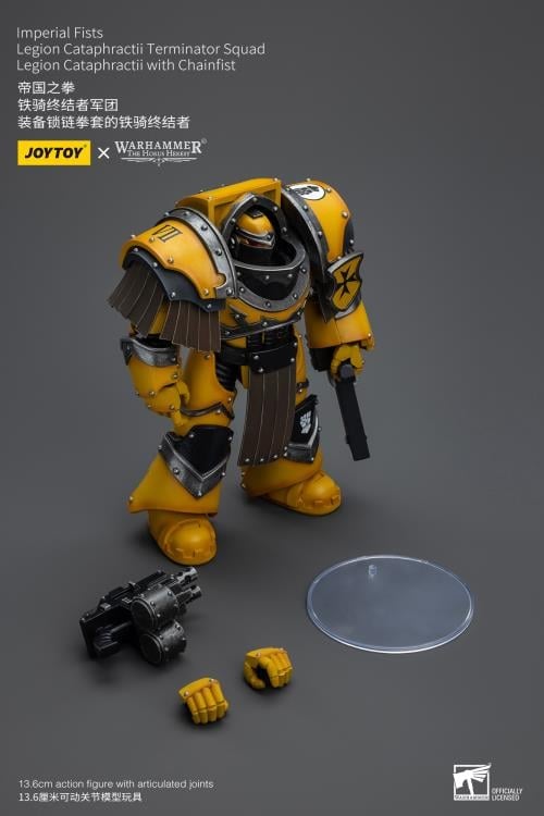 Warhammer: The Horus Heresy Imperial Fists Legion Cataphractii Terminator Squad Legion Cataphractii with Chainfist 1/18 Scale Action Figure Gallery Image 11