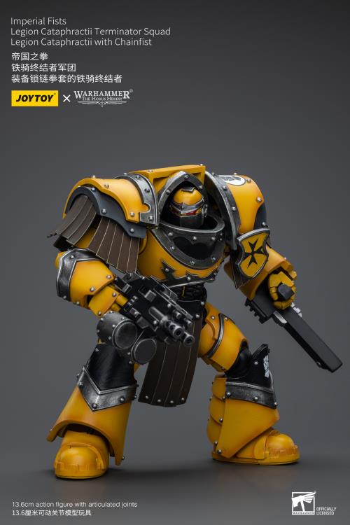 Warhammer: The Horus Heresy Imperial Fists Legion Cataphractii Terminator Squad Legion Cataphractii with Chainfist 1/18 Scale Action Figure Gallery Image 10