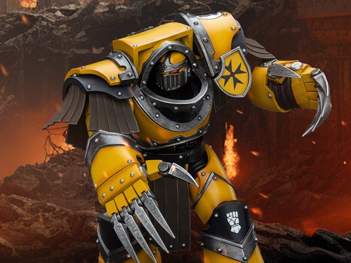 Warhammer: The Horus Heresy Imperial Fists Legion Cataphractii Terminator Squad Legion Cataphractii with Lightning Claws 1/18 Scale Action Figure Gallery Image 1
