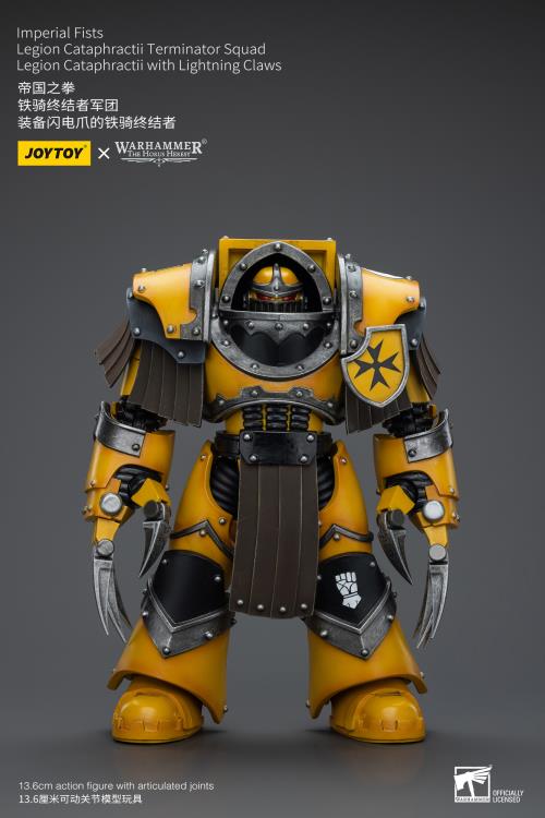 Warhammer: The Horus Heresy Imperial Fists Legion Cataphractii Terminator Squad Legion Cataphractii with Lightning Claws 1/18 Scale Action Figure Gallery Image 4