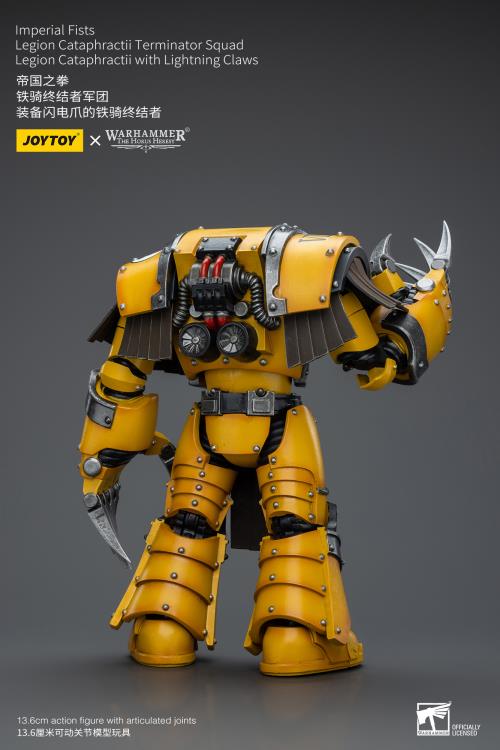 Warhammer: The Horus Heresy Imperial Fists Legion Cataphractii Terminator Squad Legion Cataphractii with Lightning Claws 1/18 Scale Action Figure Gallery Image 6