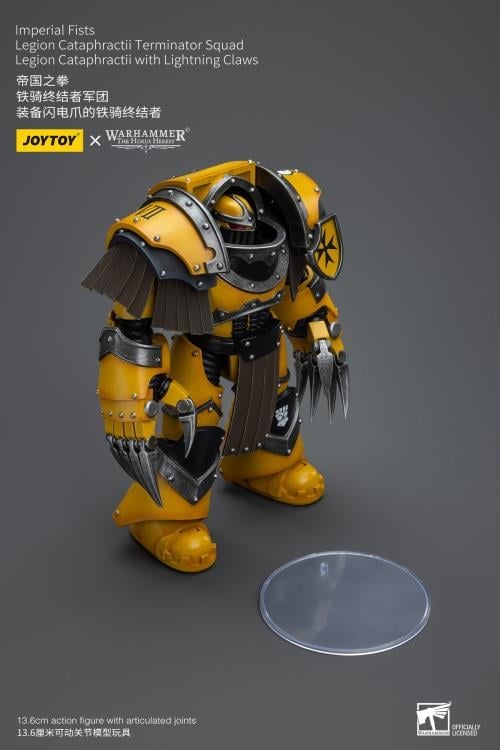 Warhammer: The Horus Heresy Imperial Fists Legion Cataphractii Terminator Squad Legion Cataphractii with Lightning Claws 1/18 Scale Action Figure Gallery Image 11