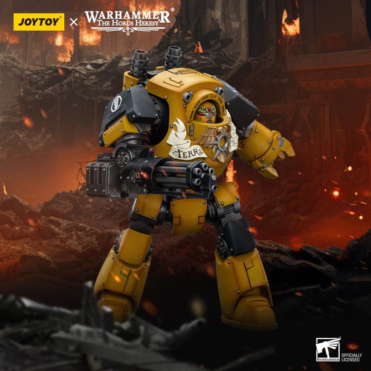 Warhammer: The Horus Heresy Imperial Fists Contemptor Dreadnought with Kheres Assault Cannon 1/18 Scale Action Figure Gallery Image 3