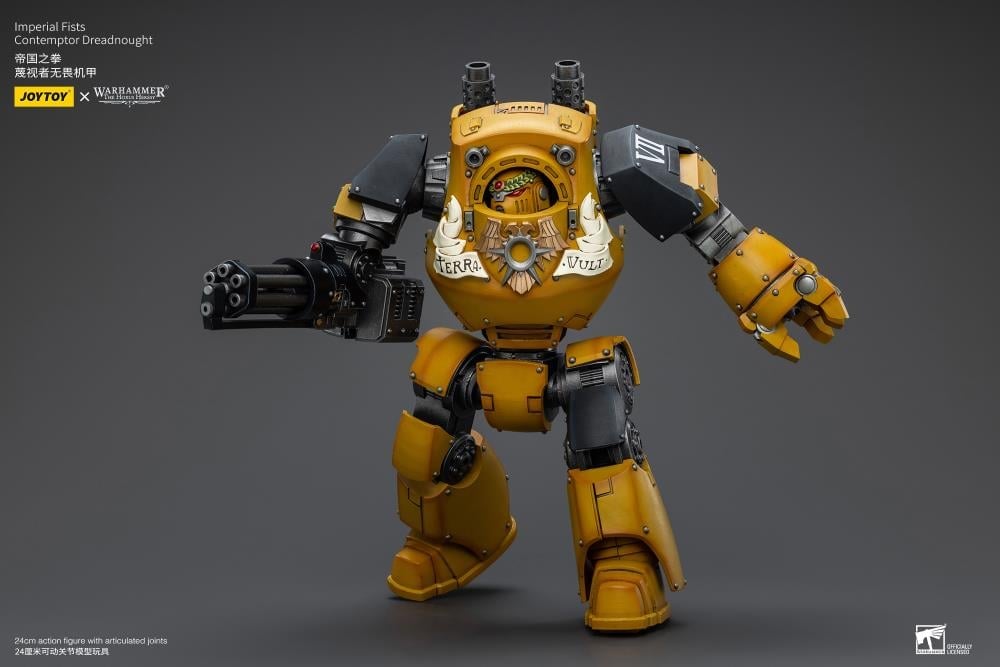Warhammer: The Horus Heresy Imperial Fists Contemptor Dreadnought with Kheres Assault Cannon 1/18 Scale Action Figure Gallery Image 11