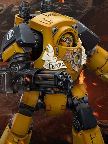 Warhammer: The Horus Heresy Imperial Fists Contemptor Dreadnought with Kheres Assault Cannon 1/18 Scale Action Figure Gallery Image 2