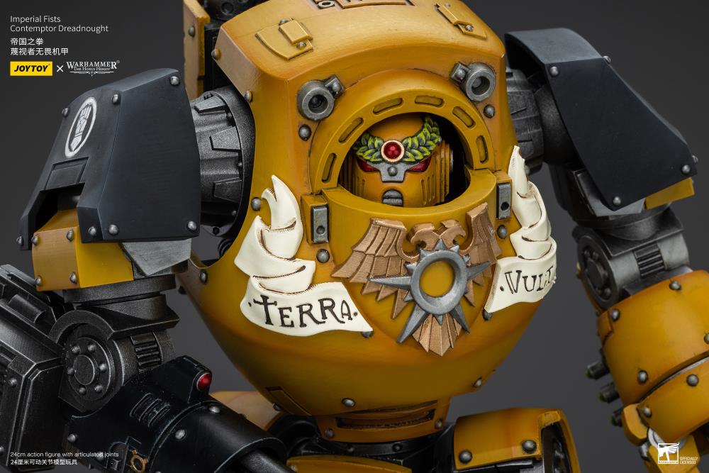 Warhammer: The Horus Heresy Imperial Fists Contemptor Dreadnought with Kheres Assault Cannon 1/18 Scale Action Figure Gallery Image 14