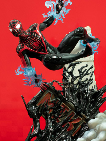 Spider-Man Marvel Gamerverse Gallery Miles Morales Figure Diorama Gallery Image 2