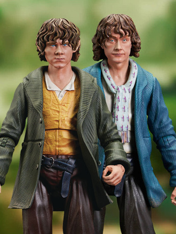 The Lord of the Rings Merry Brandybuck & Pippin Took Set of 2 Figures Gallery Image 2