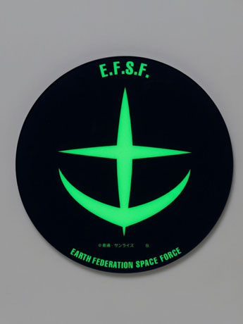 Mobile Suit Gundam Earth Federation Space Force (Glow-in-the-Dark) Exclusive Acrylic Plate Gallery Image 2