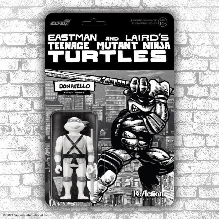 Teenage Mutant Ninja Turtles ReAction Donatello (Comic Greyscale) Figure Gallery Image 6