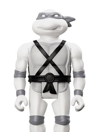 Teenage Mutant Ninja Turtles ReAction Leonardo (Comic Greyscale) Figure Gallery Image 2