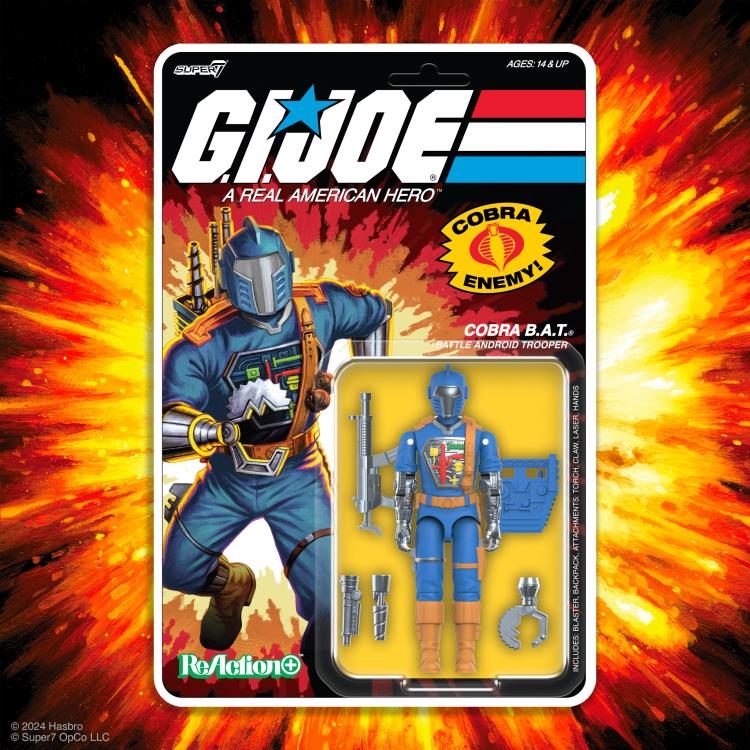 G.I. Joe ReAction+ Cobra B.A.T. (Comic Blue) Action Figure Gallery Image 5
