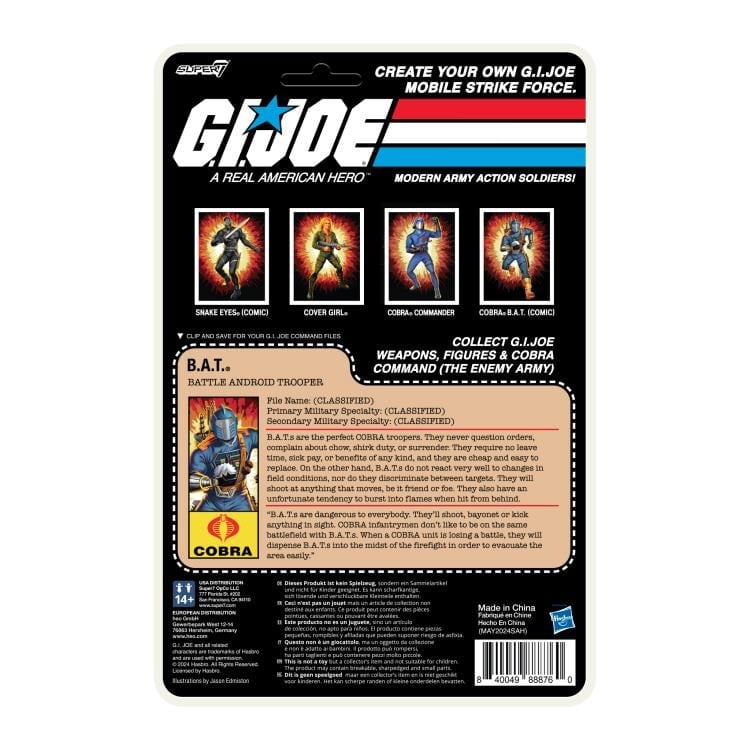 G.I. Joe ReAction+ Cobra B.A.T. (Comic Blue) Action Figure Gallery Image 6