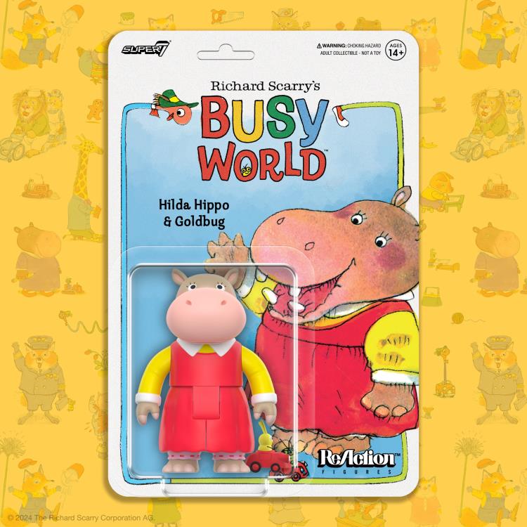 Richard Scarry's Busy World ReAction Hilda Hippo Figure Gallery Image 5