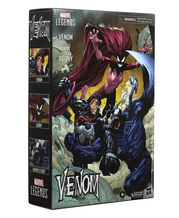 Venom Marvel Legends Venom, Marvel's Riot & Agony Exclusive Action