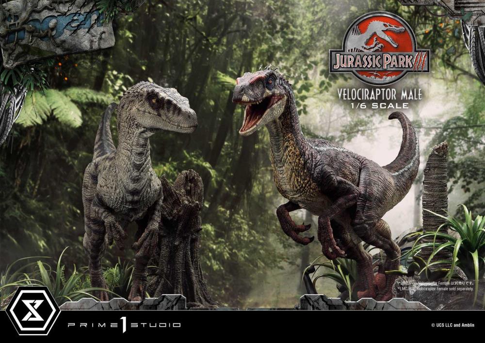 Jurassic Park III Legacy Museum Collection Velociraptor Male 1/6 Scale Statue Gallery Image 53