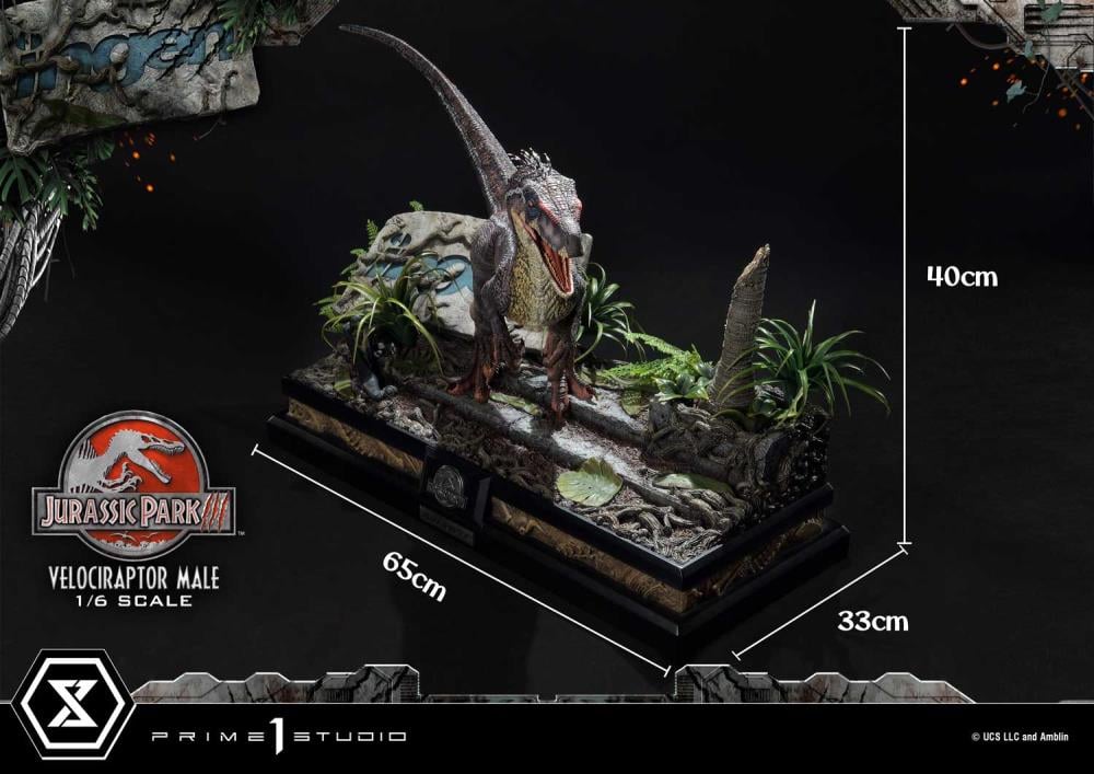 Jurassic Park III Legacy Museum Collection Velociraptor Male 1/6 Scale Statue Gallery Image 61