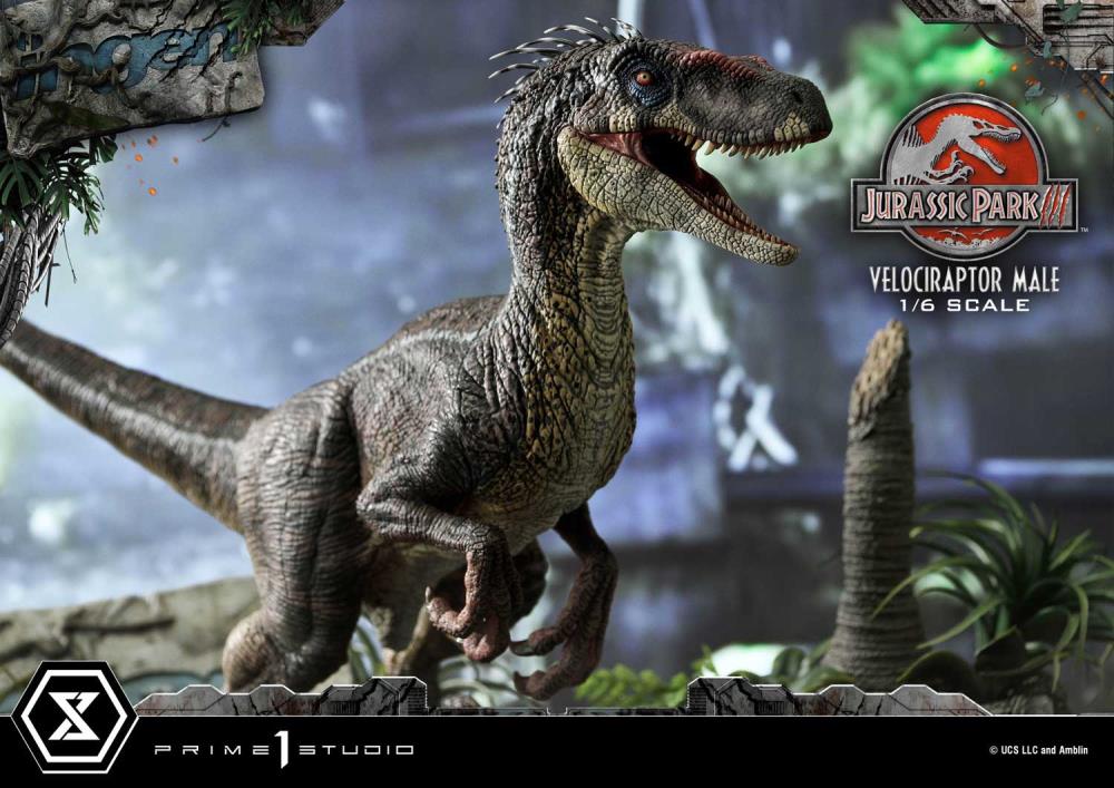 Jurassic Park III Legacy Museum Collection Velociraptor Male 1/6 Scale Limited Edition Statue (with Bonus) Gallery Image 17