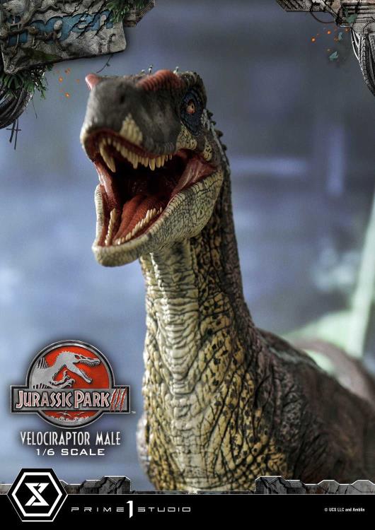 Jurassic Park III Legacy Museum Collection Velociraptor Male 1/6 Scale Limited Edition Statue (with Bonus) Gallery Image 25