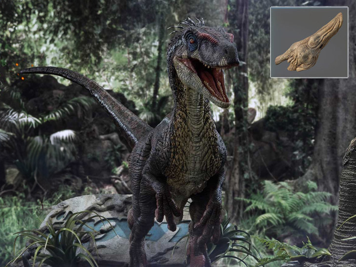 Jurassic Park III Legacy Museum Collection Velociraptor Male 1/6 Scale Limited Edition Statue (with Bonus) Gallery Image 1