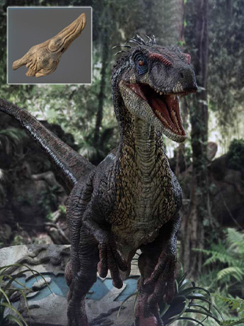 Jurassic Park III Legacy Museum Collection Velociraptor Male 1/6 Scale Limited Edition Statue (with Bonus) Gallery Image 2