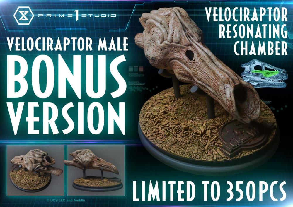 Jurassic Park III Legacy Museum Collection Velociraptor Male 1/6 Scale Limited Edition Statue (with Bonus) Gallery Image 64