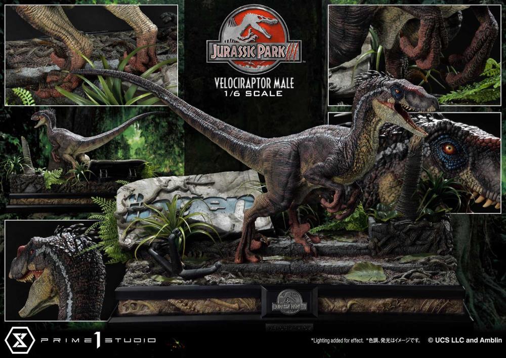 Jurassic Park III Legacy Museum Collection Velociraptor Male 1/6 Scale Limited Edition Statue (with Bonus) Gallery Image 63